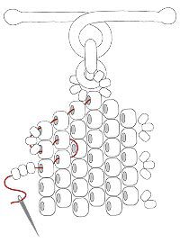 Diagram of beading pattern